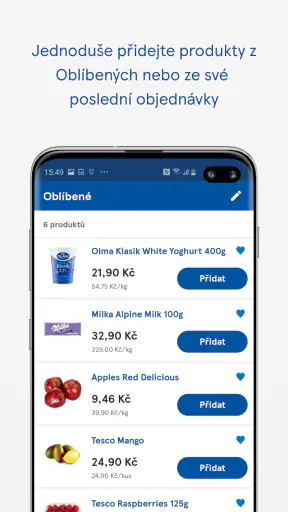 Tesco Online nákupy CZ screenshot