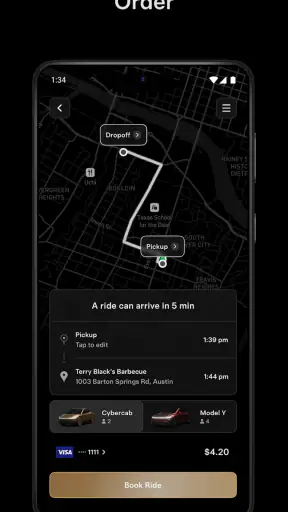 Tesla Robotaxi screenshot