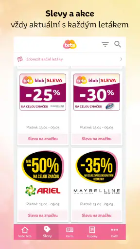 Teta Drogerie CZ screenshot