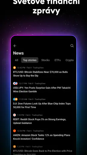 TradingView - Akcie a Krypto screenshot