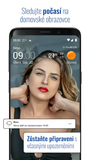 Transparentní hodiny a počasí screenshot