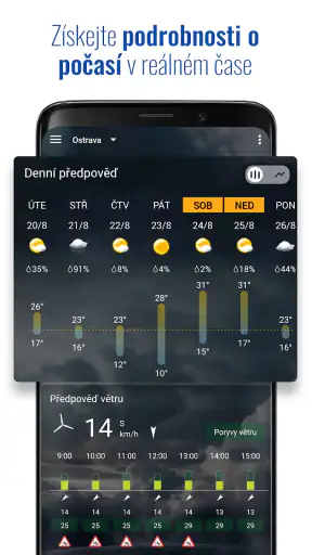 Transparentní hodiny a počasí screenshot