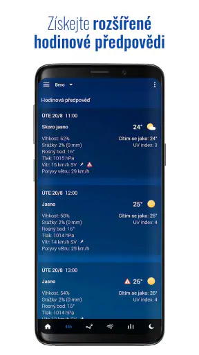 Transparentní hodiny a počasí screenshot