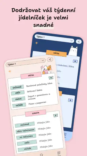 Týdenní jídelníček a recepty screenshot