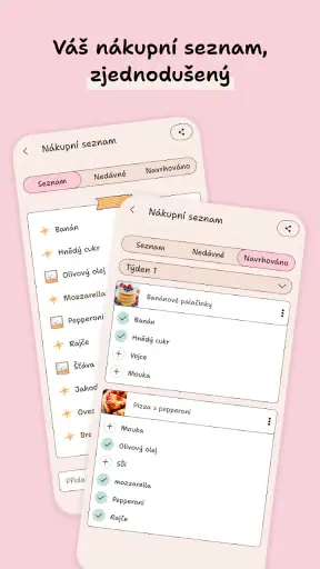 Týdenní jídelníček a recepty screenshot