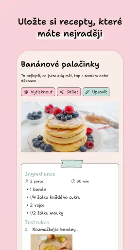 Týdenní jídelníček a recepty screenshot