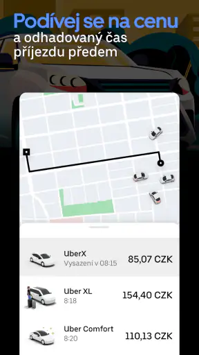 Uber - Objednat si jízdu screenshot