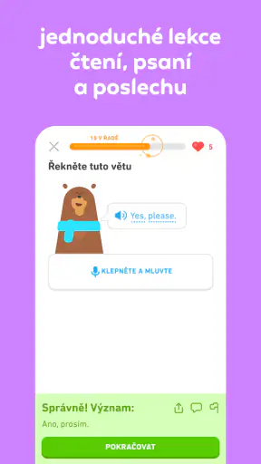 Učte se jazyky s Duolingem screenshot