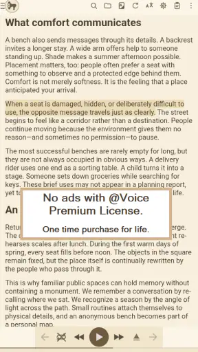 @Voice: Text to Speech Reader screenshot