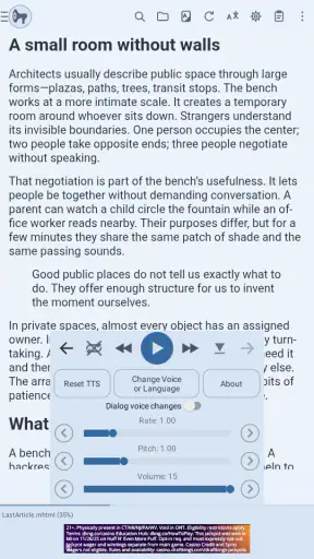 @Voice: Text to Speech Reader screenshot