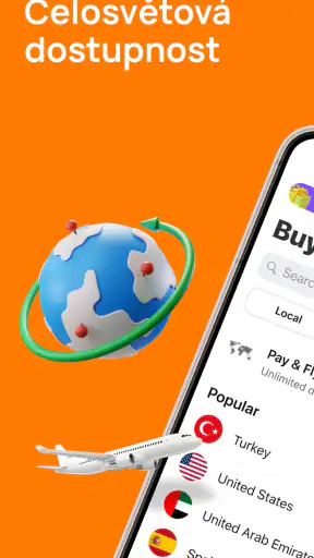 Yesim: eSIM Mobilní data screenshot