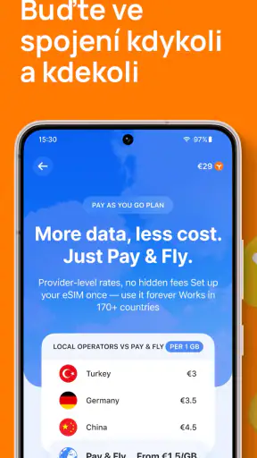 Yesim: eSIM Mobilní data screenshot