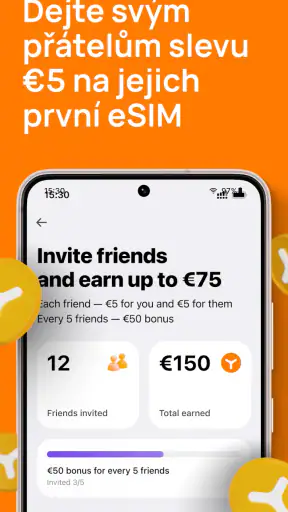Yesim: eSIM Mobilní data screenshot