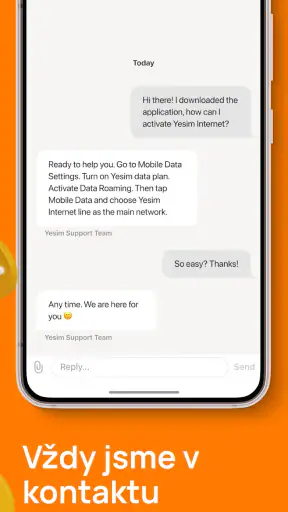 Yesim: eSIM Mobilní data screenshot