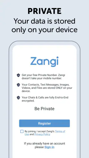 Zangi - Private Messenger screenshot