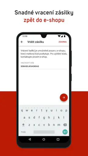 Zásilkovna screenshot
