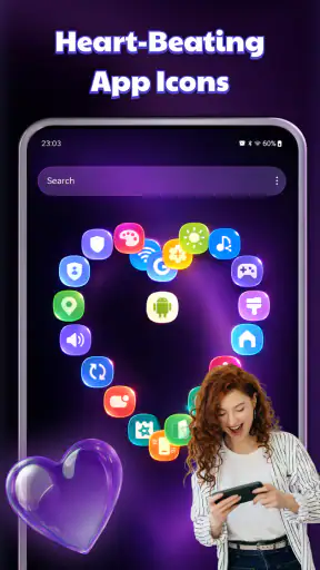 3D Rolling Icon: Live Launcher screenshot
