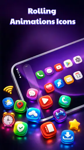 3D Rolling Icon: Live Launcher screenshot