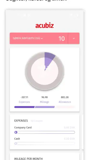 Acubiz screenshot