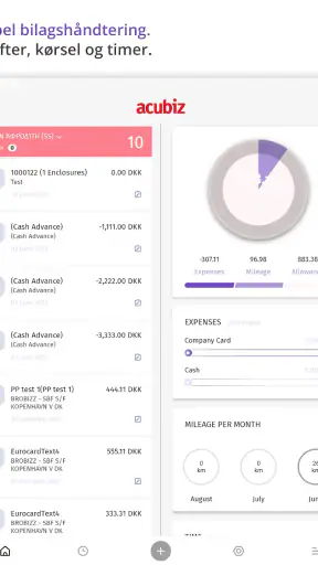 Acubiz screenshot