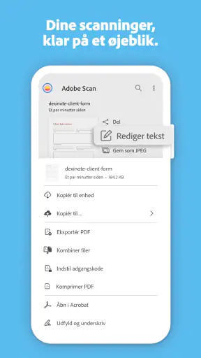 Adobe Scan: PDF Scanner, OCR screenshot