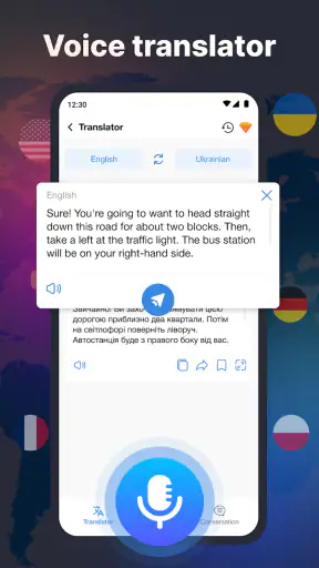 AI-oversætter — Kamera og lyd screenshot