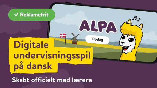 ALPA læringsspil på dansk screenshot