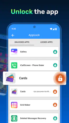 App lås adgangskode og lås app screenshot