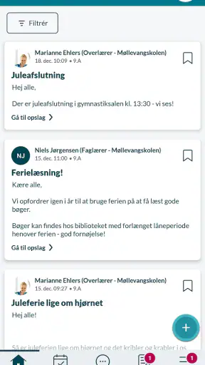 Aula for medarbejdere screenshot