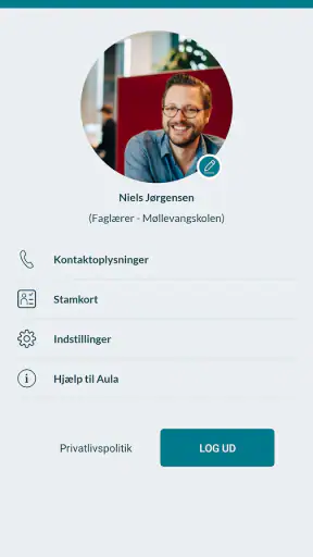 Aula for medarbejdere screenshot