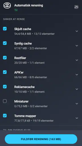 AVG Cleaner – oprydnings-SW screenshot