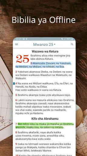 Biblia Takatifu, Swahili Bible screenshot