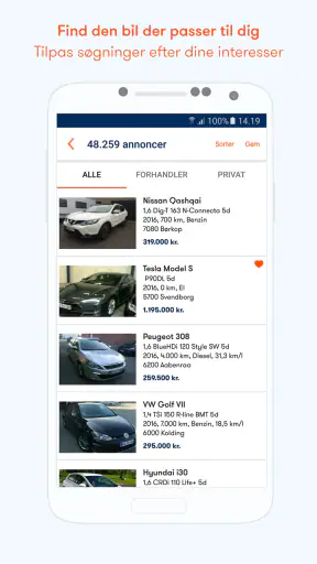 Bilbasen – køb brugte biler screenshot