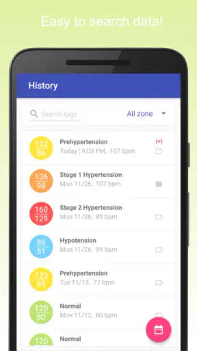 Blodtryksdagbog & Blodtryk screenshot
