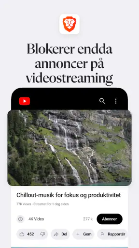 Brave privat webbrowser screenshot