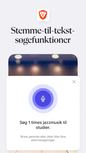 Brave privat webbrowser screenshot