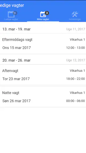 CAS Vikar Booking screenshot