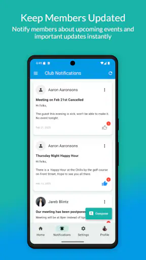 ClubRunner screenshot