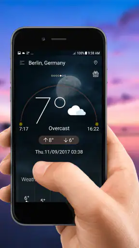 Daily weather forecast screenshot