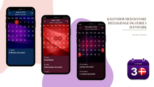 Dansk Kalender med Uger screenshot