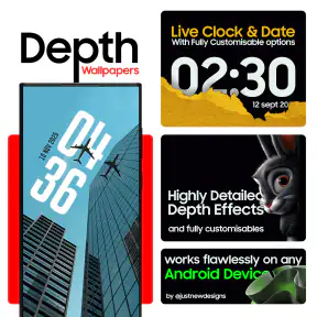 Depth Wallpapers & Live Clock screenshot