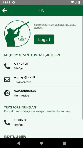 Digitalt Jagttegn screenshot