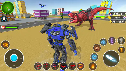 Dino Transform Robot Spil screenshot