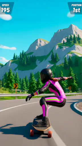Downhill Skate Race skatespil screenshot