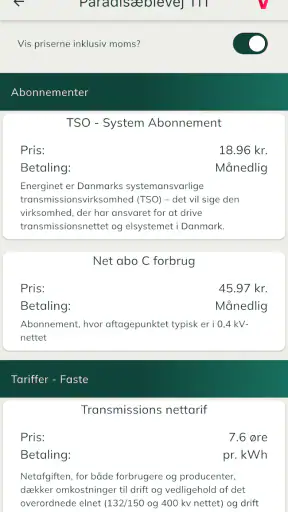 Elpriser - Velkommen screenshot