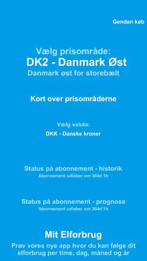 Elspotpriser screenshot