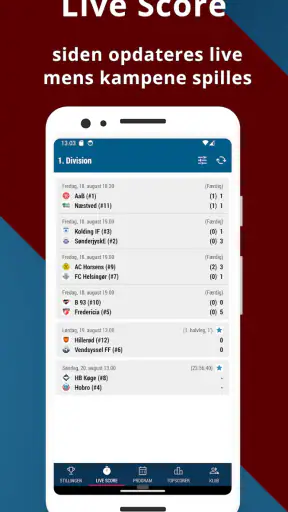 Fodbold DK 2 screenshot