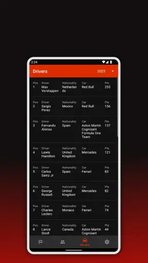 Formula 2026 Calendar screenshot