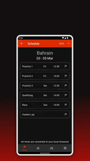 Formula 2026 Calendar screenshot