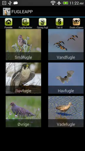 FugleApp screenshot